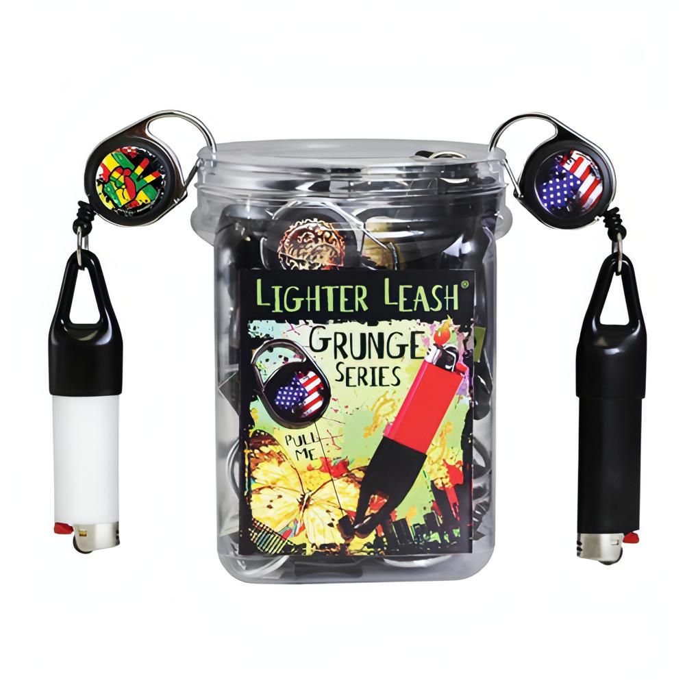 Grunge Series Premium Lighter Leash Retractable Lighter Holders 30 Count Pythonbrands