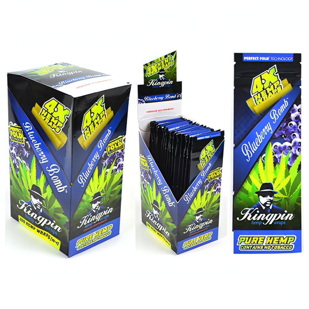 Kingpin Hemp Wraps Blueberry 25 Count Pythonbrands