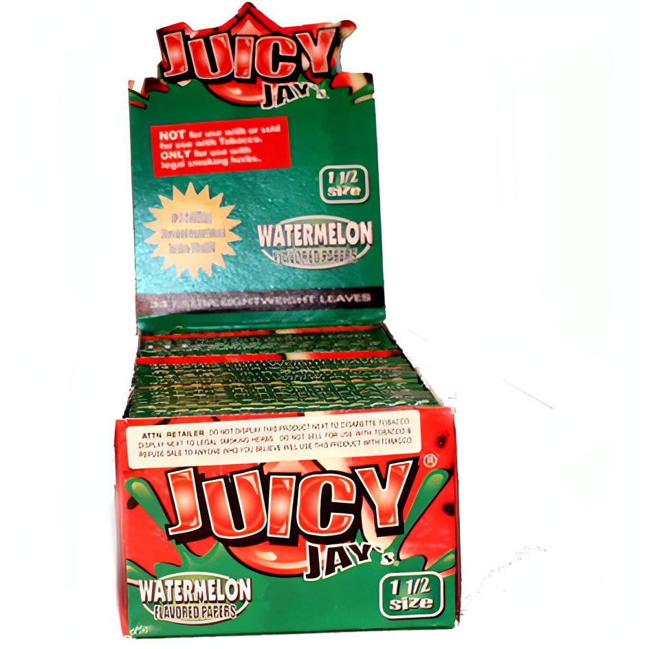 Juicy Jay's Watermelon Flavored 1.5 Size Rolling Papers 24 Count Pythonbrands