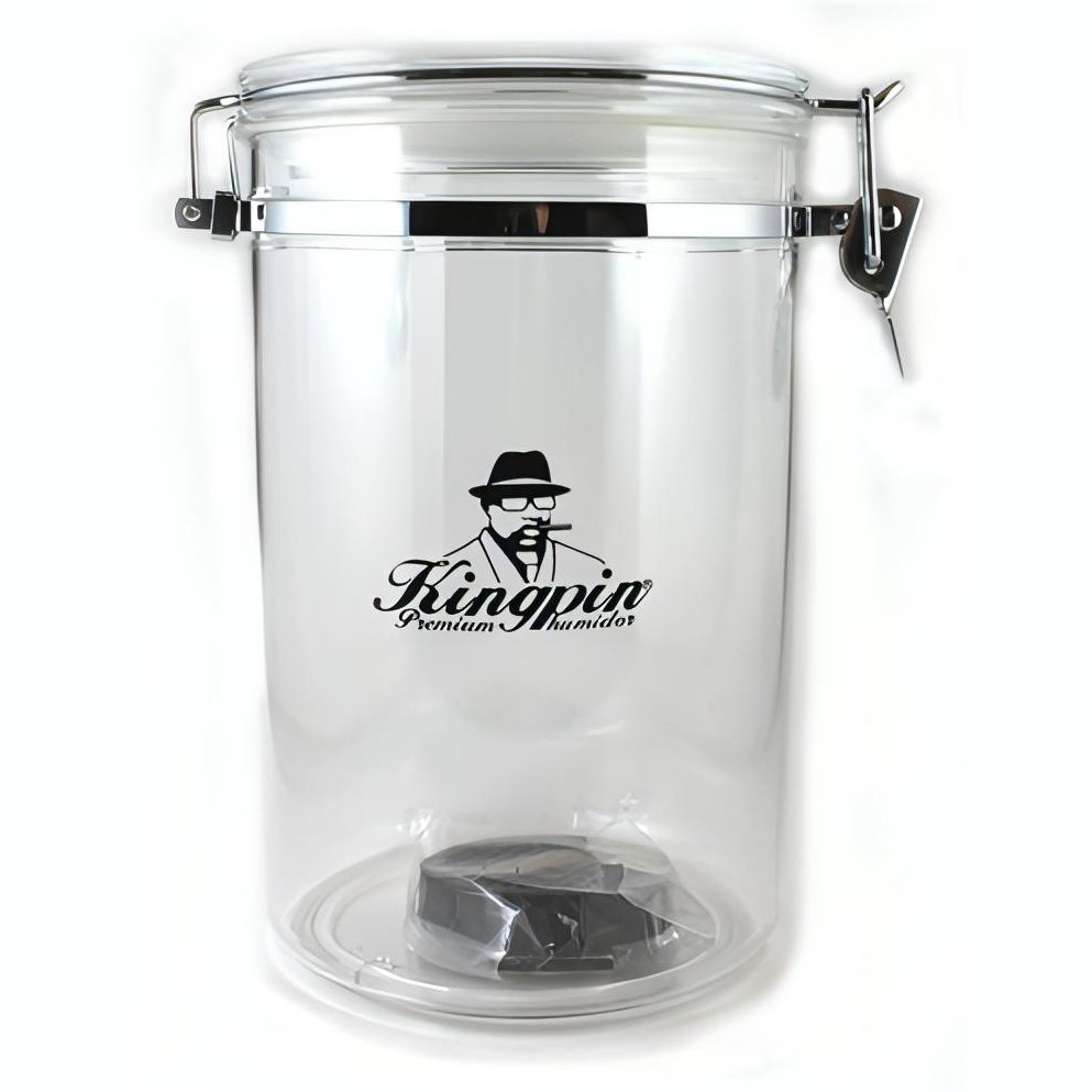 Kingpin Acrylic Tobacco and Cigar Humidor jar Pythonbrands