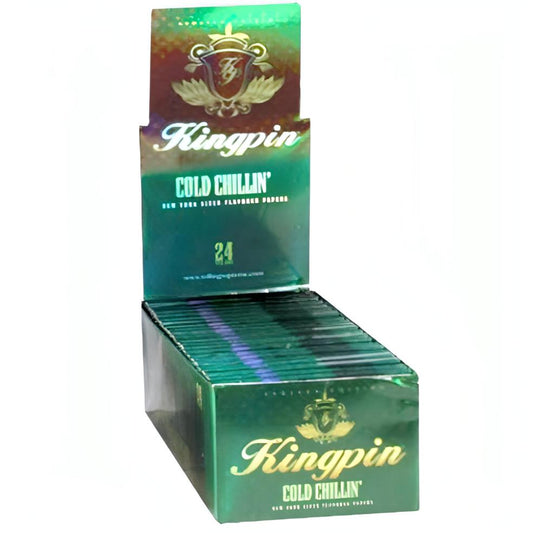 Kingpin Cold Chillin Menthol Cigarette Rolling Papers 24 Count Pythonbrands