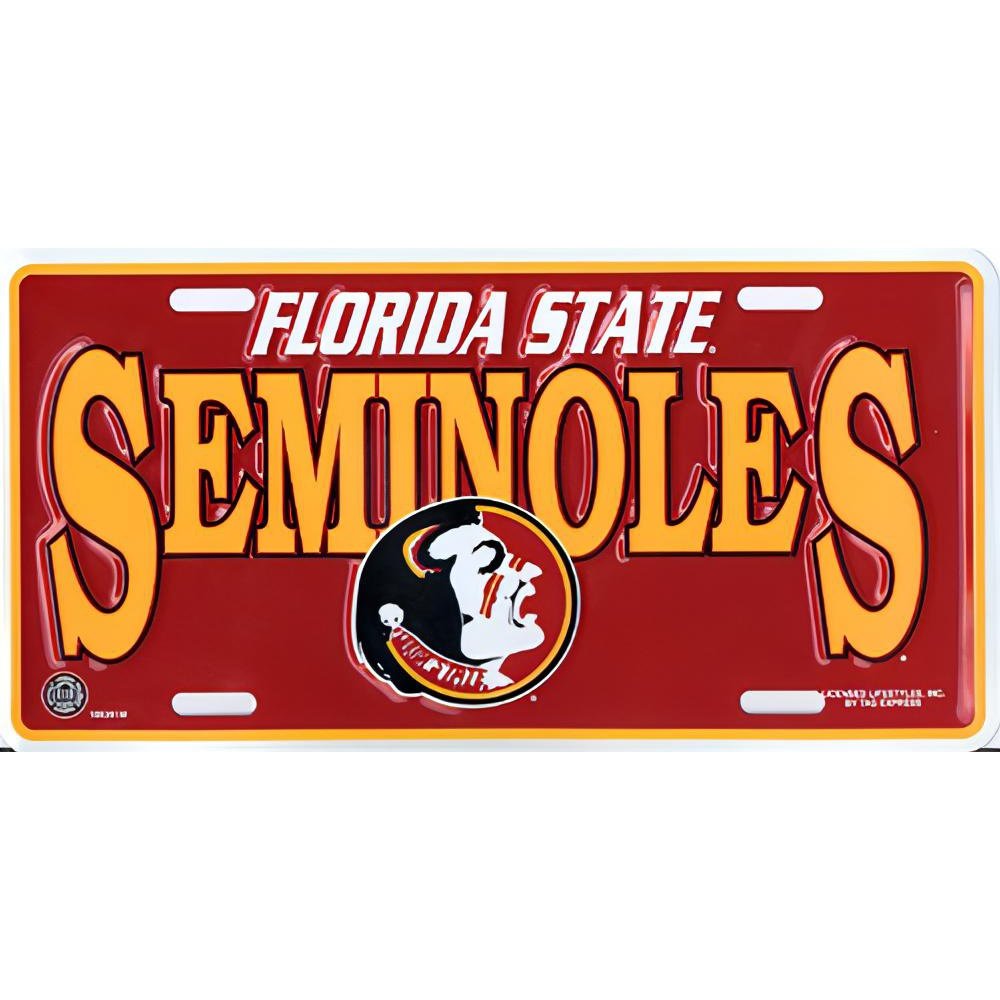 Florida State Seminoles Metal License Plate Pythonbrands