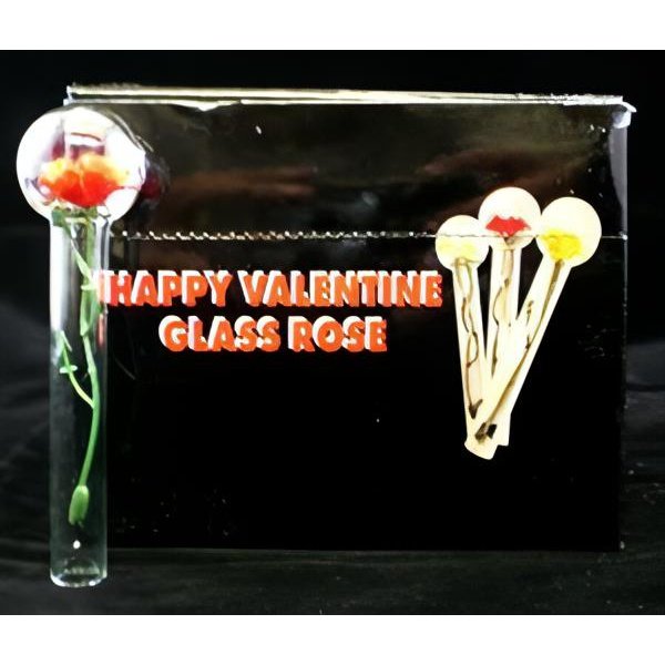 Happy Valentine Heavy Glass Rose 24 Count Pythonbrands