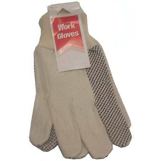 White Dotted Work Gloves 12 Count Pythonbrands