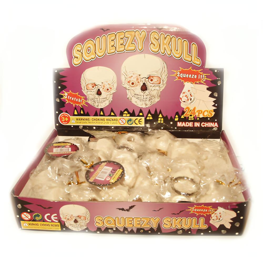 Squeezy Skull Keychain 24 Count Pythonbrands