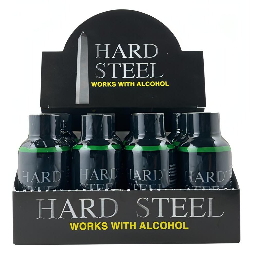 Hard Steel Liquid Shot Drink Male Sexual Enhancer 12 Count Pythonbrands