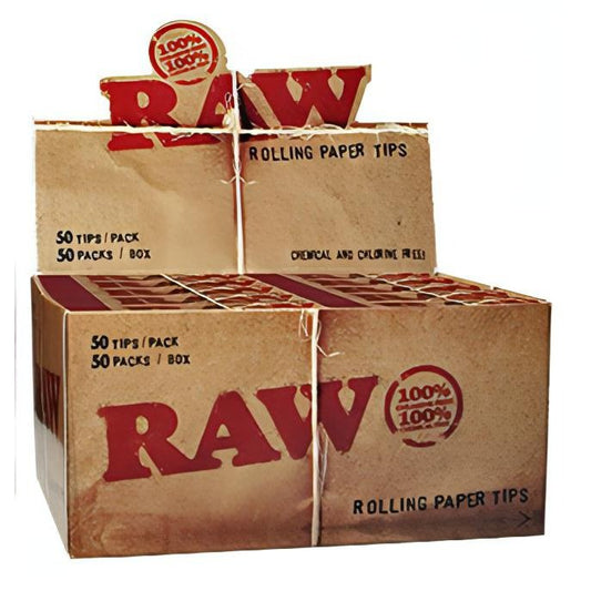 Raw Rolling Paper Tips 50 Count Pythonbrands