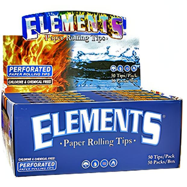 Elements Perforated Rolling Paper Tips 50 Count Pythonbrands