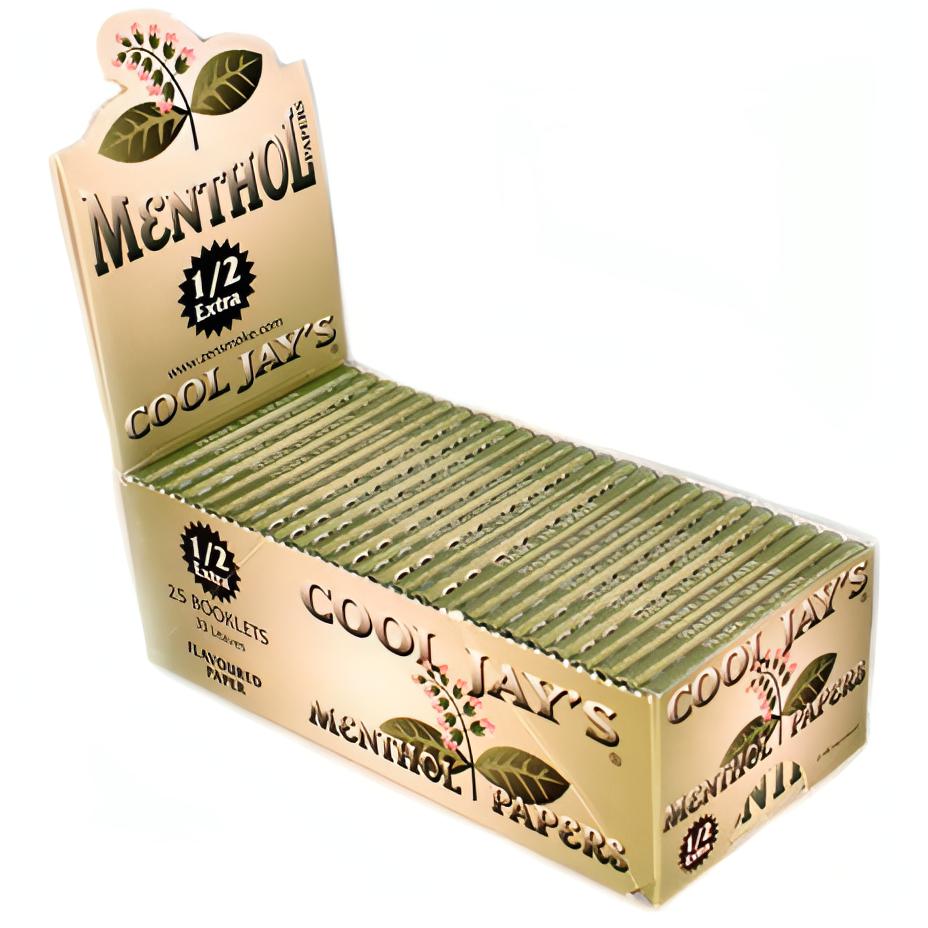 Cool Jay's Menthol Flavored 1.5 Size Rolling Papers 25 Count Wholesale