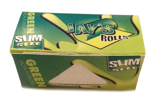 Juicy Jay's Green Slim Size Unflavored Premium Rolling Papers On A Roll 24 Count Wholesale