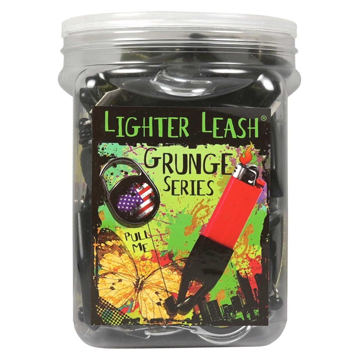Grunge Series Premium Lighter Leash Retractable Lighter Holders 30 Count Pythonbrands